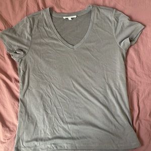Grey v neck shirt